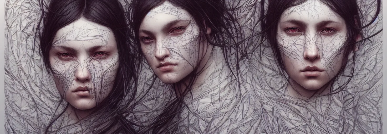 Image similar to gregoriy isakhanyan, with soft line, symmetrical patterns, in style marco mazzoni, greg rutkowski, artgerm