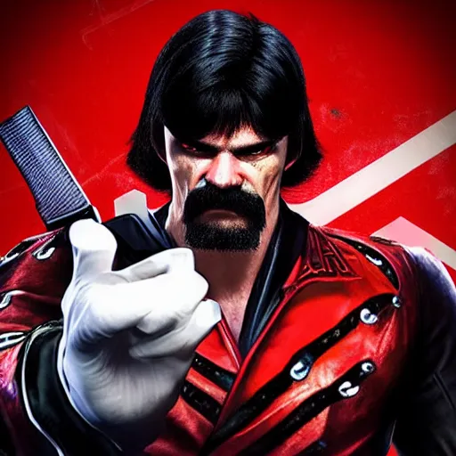 Image similar to dr disrespect, as a character in tekken
