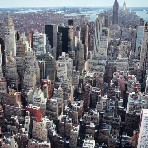 Image similar to view of New York from the abyss