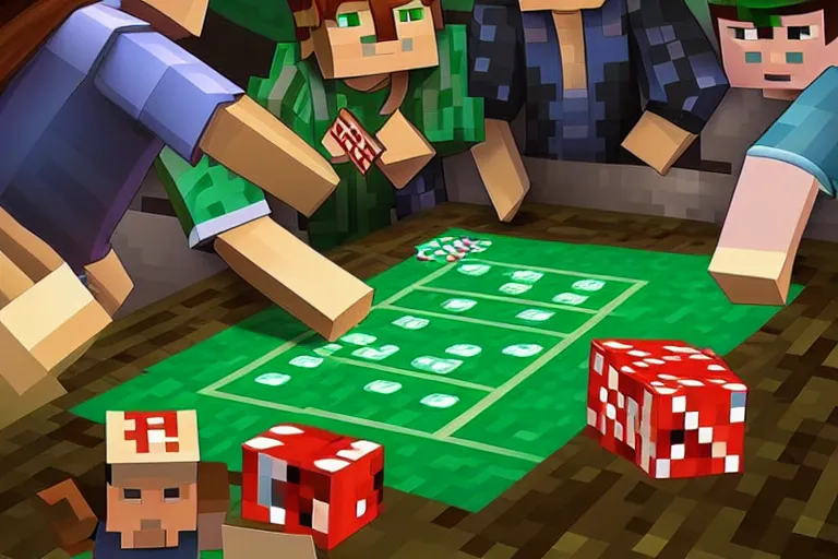 Image similar to minecraft poker edition, game poster, official Trailer
