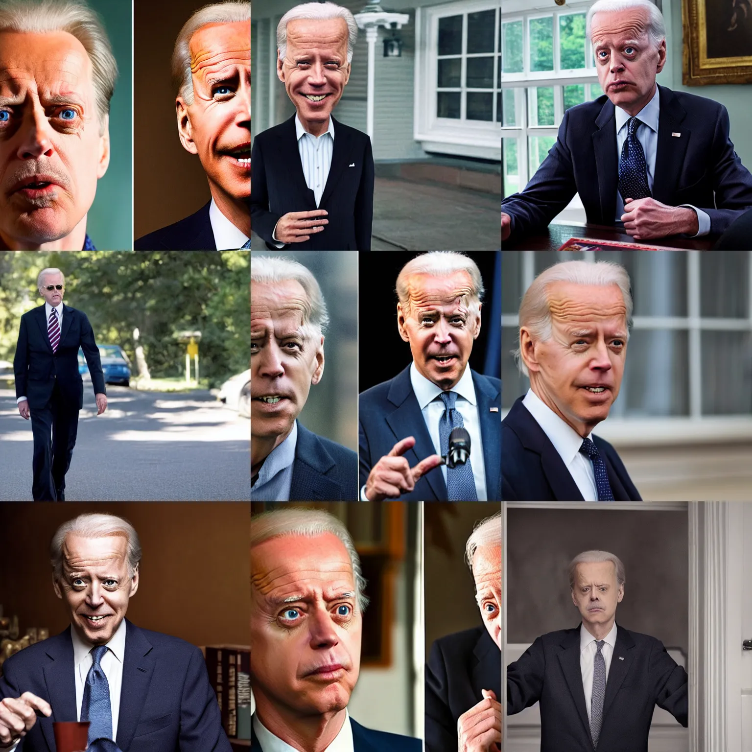 Prompt: steve buscemi as joe biden, still from the biography biden ( 2 0 1 9 )