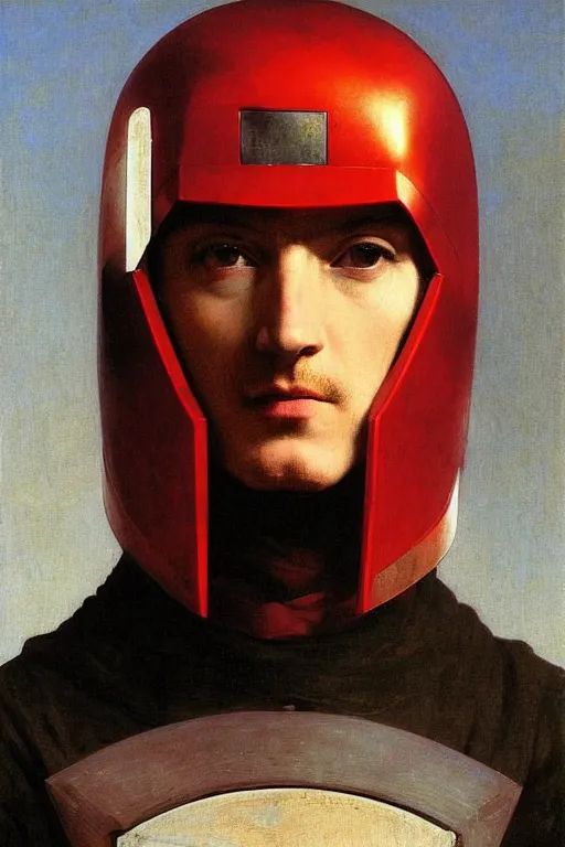 Image similar to Magneto with his helmet on by William Adolphe Bouguereau