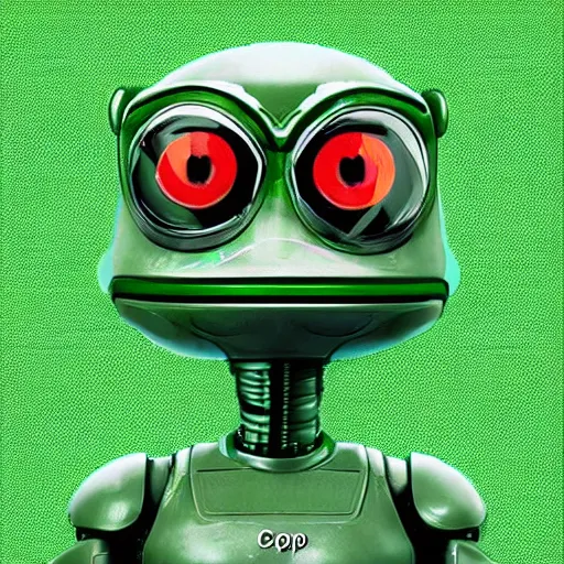 Image similar to robocop pepe the frog