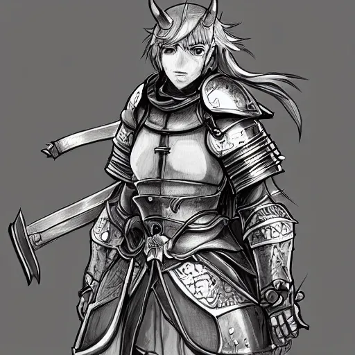 Image similar to heroic portrait of a beaver, holy crusader medieval knight, final fantasy tactics character design, character art, pencil sketch, highly detailed, Akihiko Yoshida