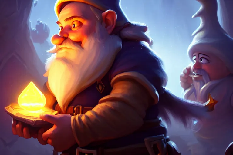 Image similar to [ important ] amazing portrait of funny gnome ], hearthstone splash art, deiv calviz, splash art, natural light, elegant, intricate, fantasy, atmospheric lighting, by greg rutkowski, hearthstone splash art, hd wallpaper, ultra high details, cinematic composition, insanely well organized