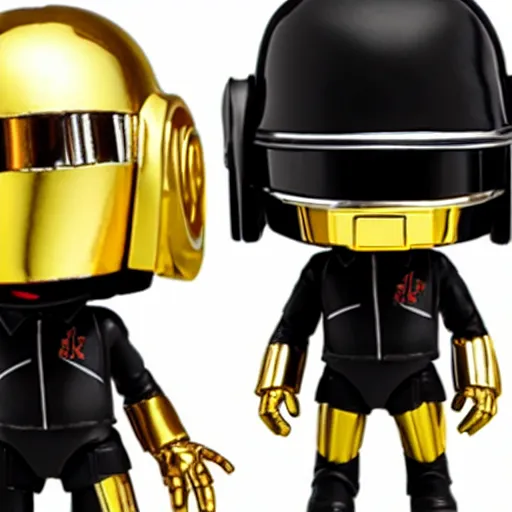 Image similar to daft punk as nendoroids, good smile company, nendoroid