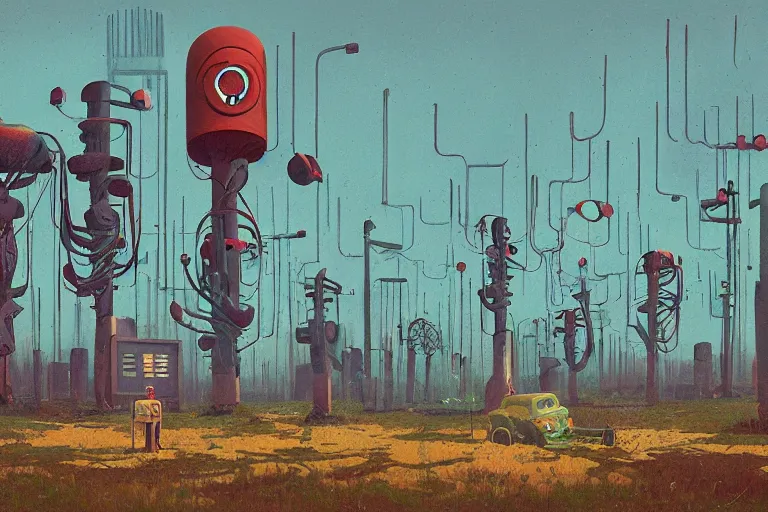 Prompt: humdrum of terror, by simon stalenhag and ansel adams, digital art