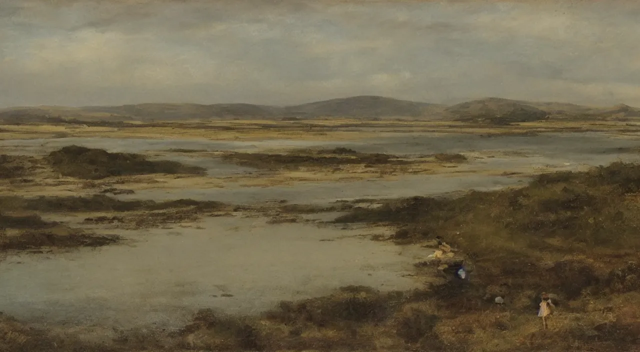 Prompt: an estuary by John Skinner Prout and Howard Butterworth trending on Flickr and filmic