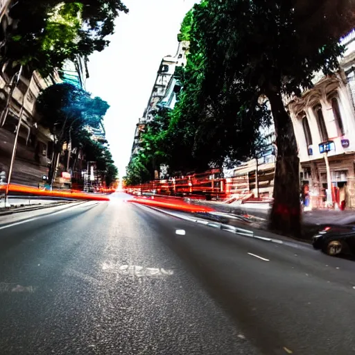 Prompt: dash cam footage in buenos aires streets