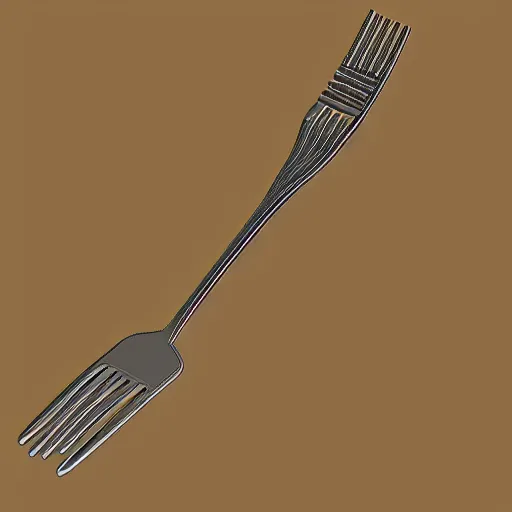 Image similar to 3d model topology of a fork