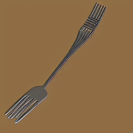 Prompt: 3d model topology of a fork