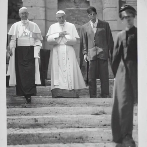 Prompt: a photo of the pope in madrid in the spanish civil war