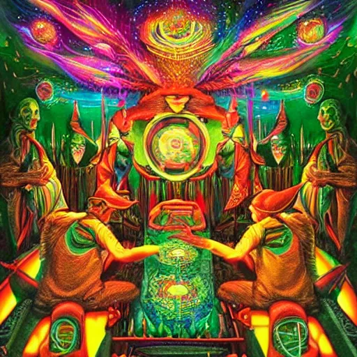 Prompt: dmt machine elves