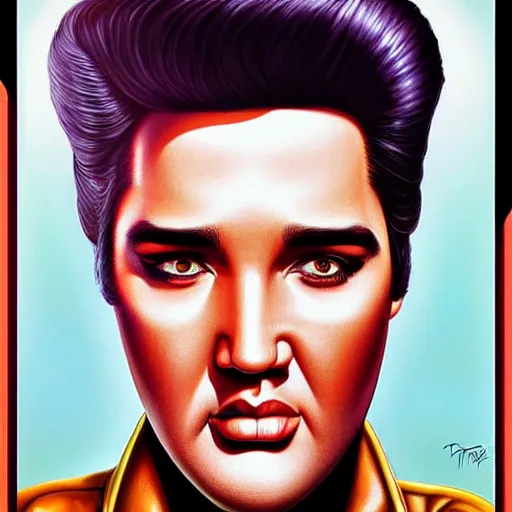 Image similar to elvis portrait, Pixar style, by Tristan Eaton Stanley Artgerm and Tom Bagshaw.