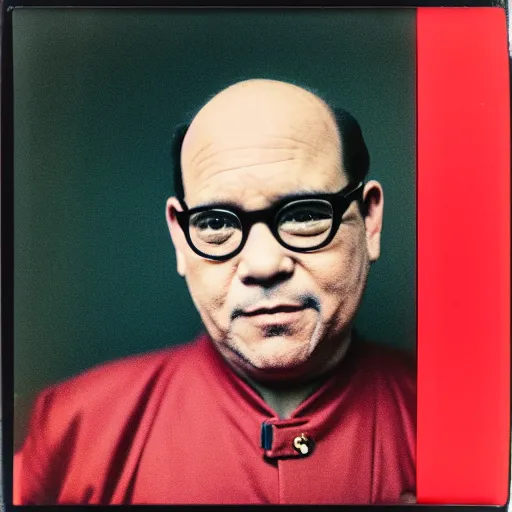 Image similar to polaroid of george costanza wearing chinese communist clothing, colored, taschen, award - winning, by nan goldin