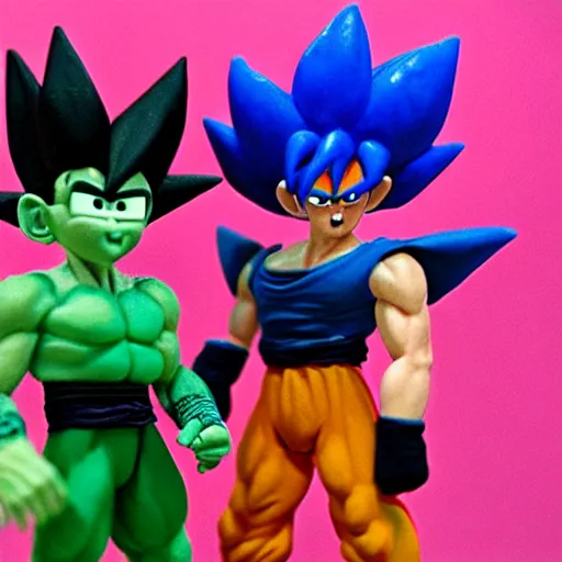 Image similar to claymation dragonball z