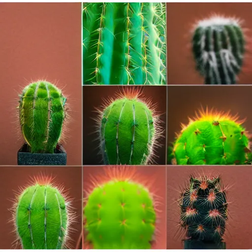 Image similar to cactus grown on man's face instead of beards, 5 0 mm