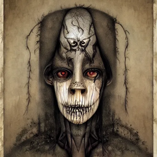 Image similar to Horror portrait by Santiago Caruso and Nekro and Amanda Sage, cgsociety 4k