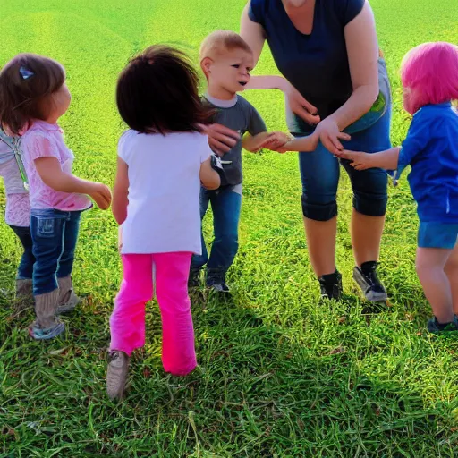 harvesting energy from a field of toddlers and babies, | Stable ...