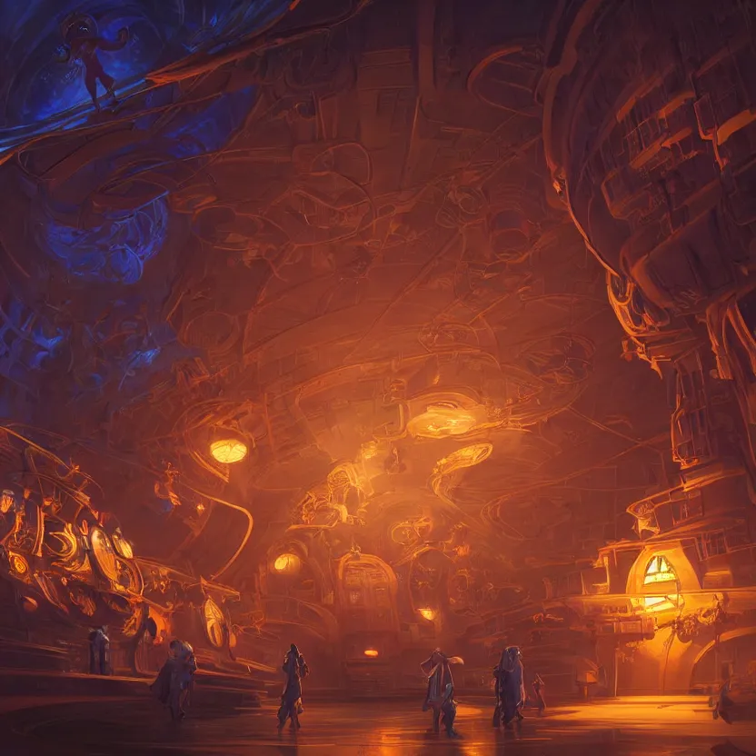 Prompt: treasure planet treasure room, beautiful lighting, vivid colors, intricate, elegant, smooth, sharp focus, highly detailed digital painting, concept art, cinematic, unreal engine, 4 k wallpaper, art by syd mead, terada katsuya, atey ghailan, svetlin velinov, tarmo juhola, cgsociety, artstation trending, deviantart featured