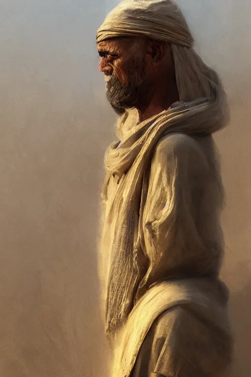 Image similar to babylonian citizen, portrait, poor, intricate, elegant, volumetric lighting, scenery, digital painting, highly detailed, artstation, sharp focus, illustration, concept art,ruan jia, steve mccurry