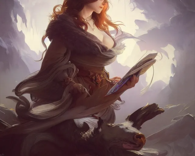 Image similar to photography of edwin henry landseer, deep focus, d & d and mtg, fantasy, intricate, elegant, highly detailed, digital painting, artstation, concept art, matte, sharp focus, illustration, hearthstone, art by artgerm and greg rutkowski and alphonse mucha