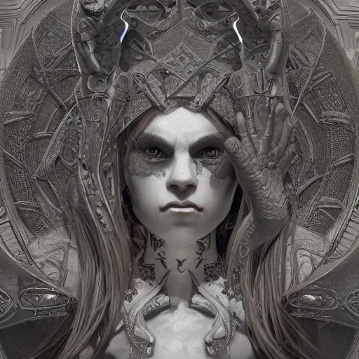 Image similar to orc, glyphs, magic, artstation, cgsociety, very detailed, intricate, detailed illustration, by artgerm and greg rutkowski and alphonse mucha, octane render, unreal engine, hyperrealism