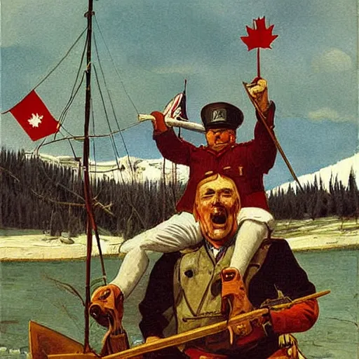 Image similar to the american was of canadian annexation 1 8 9 3 painting