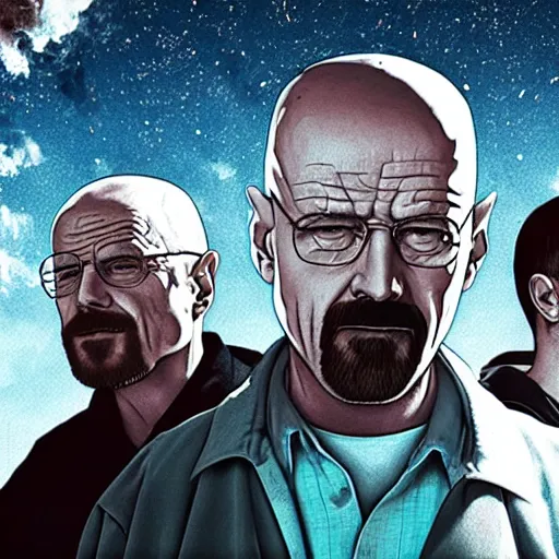 Prompt: breaking bad in space