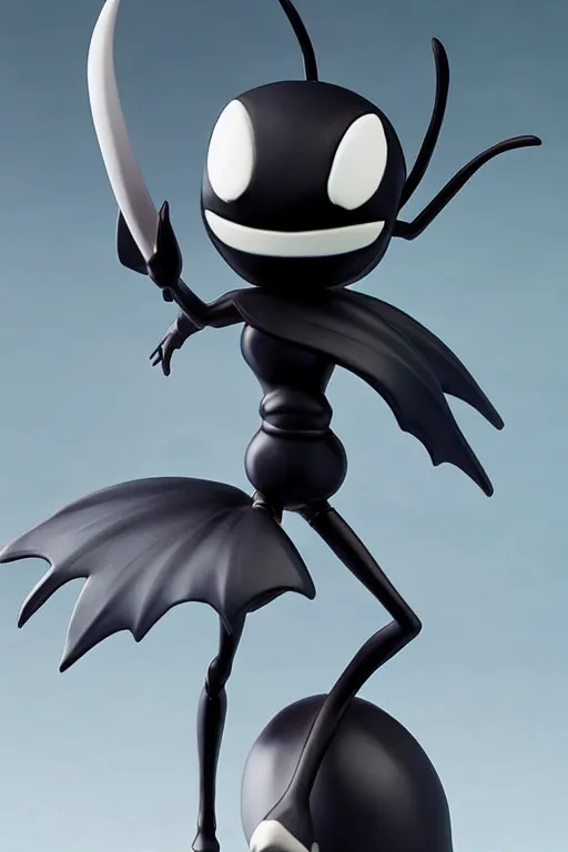Image similar to still figurine of hollow knight, official store photo, commercial photo, featured on amiami, 8 k, 8 5 mm, f. 1 4, beautiful composition