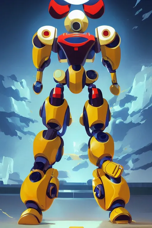 Image similar to metabots medabots medarotto medarot robot minimalist comics, behance hd by jesper ejsing, by rhads, makoto shinkai and lois van baarle, ilya kuvshinov, rossdraws global illumination ray tracing hdr radiating a glowing aura