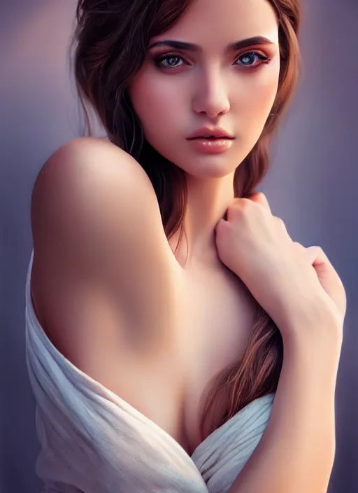 Image similar to a gorgeous greek female photo, professionally retouched, soft lighting, realistic, smooth face, full body shot, torso, dress, perfect eyes, sharp focus on eyes, 8 k, high definition, insanely detailed, intricate, elegant, art by artgerm and jason chan