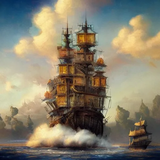 beautiful ship paintings