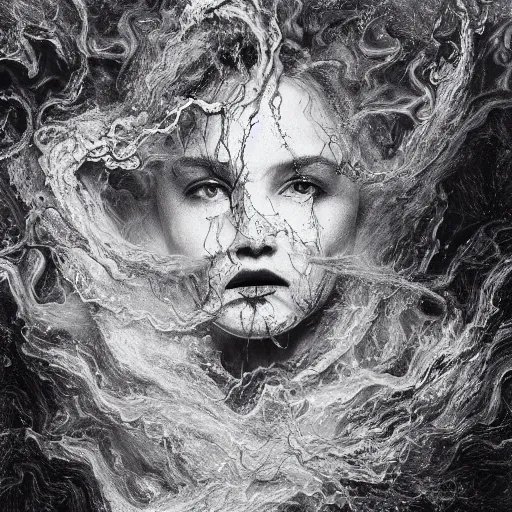 Image similar to hyperrealism fluid smoke art splash melt ghost woman representing memories from long ago hd 8 k by gustave dore and michaelangelo