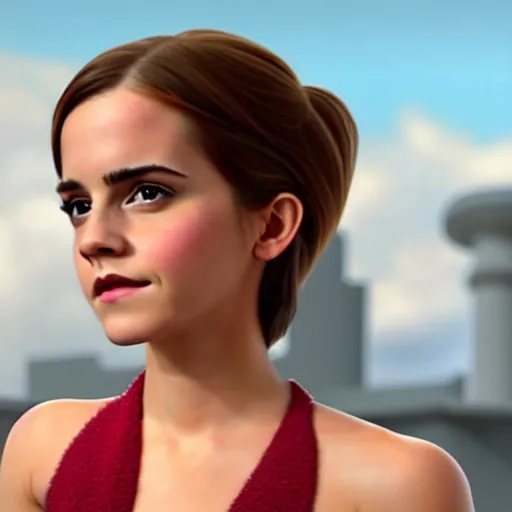 Image similar to emma watson. pixar style movie