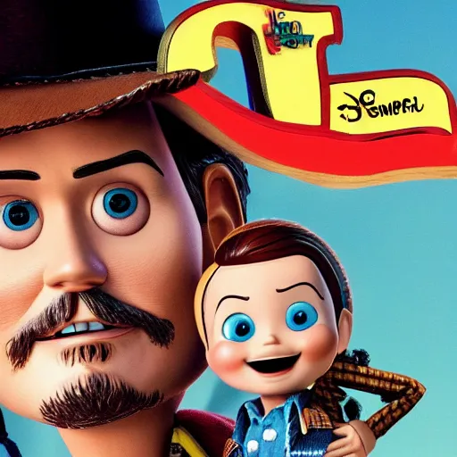 Prompt: johnny depp as woody from toy story