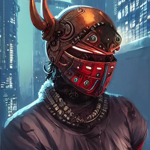 Image similar to cyberpunk viking helmet mask warrior goddess robot ninja fantasy, art gta 5 cover, official fanart behance hd artstation by jesper ejsing, by rhads, makoto shinkai and lois van baarle, ilya kuvshinov, ossdraws