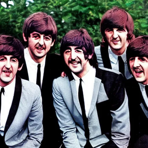 Image similar to picture of the beatles, full color