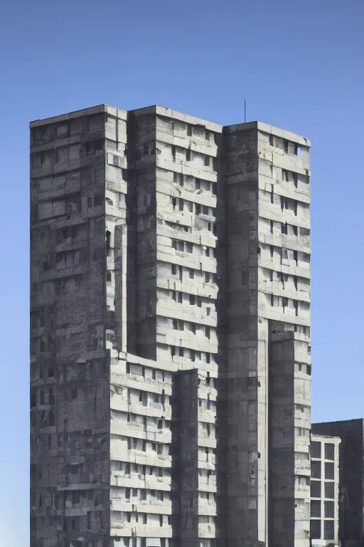 Prompt: a brutalist tower block, high quality, architectural blueprints