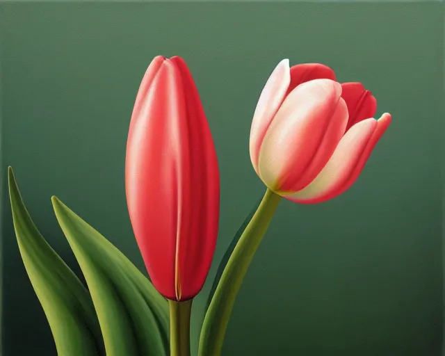 Prompt: rule of thirds the tulip, an ultrafine detailed painting by rafal olbinski, behance contest winner, pop surrealism, detailed painting, very detailed, minimalist, skeuomorphic, airbrush art