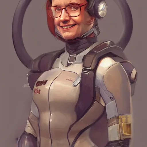 Image similar to gordon freeman as a smiling woman, hd shot, digital portrait,, artstation, comic style, by artgerm, jakub rozalski and charlie bowater