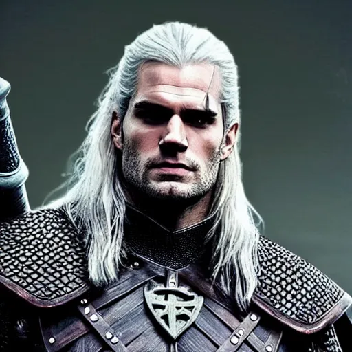 Prompt: Henry Cavill as Geralt of Rivia