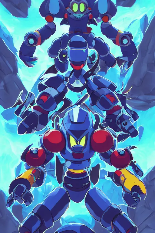 Image similar to robot ninja mask helmet megaman x zero rockman 2 0 2 2 switch game boss legacy collection fanart artsation, art gta 5 comics, behance hd by jesper ejsing, by rhads, makoto shinkai and lois van baarle, ilya kuvshinov, rossdraws global illumination ray tracing