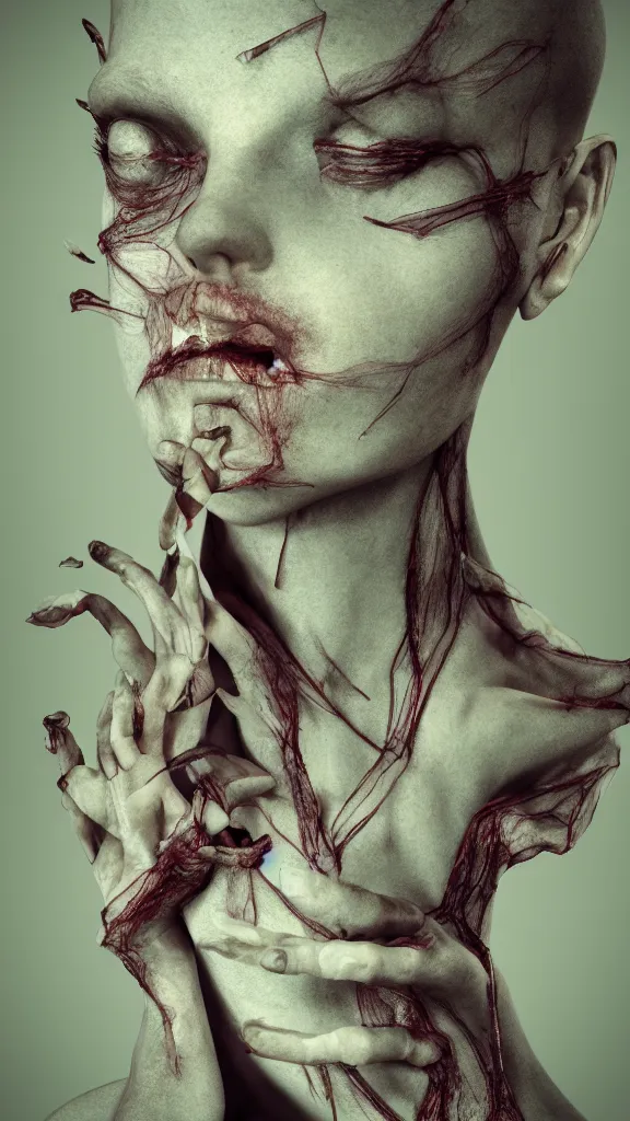 Prompt: painful pleasures by baars, ingrid, octane render, 4 k, 8 k, ( sharp ), very very beautiful, stunning, twisted, vanishing, transparent, ethereal