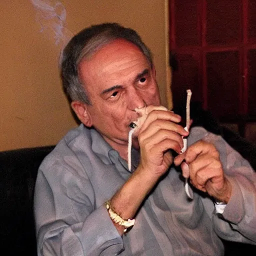 Prompt: bibi smoking a hookah