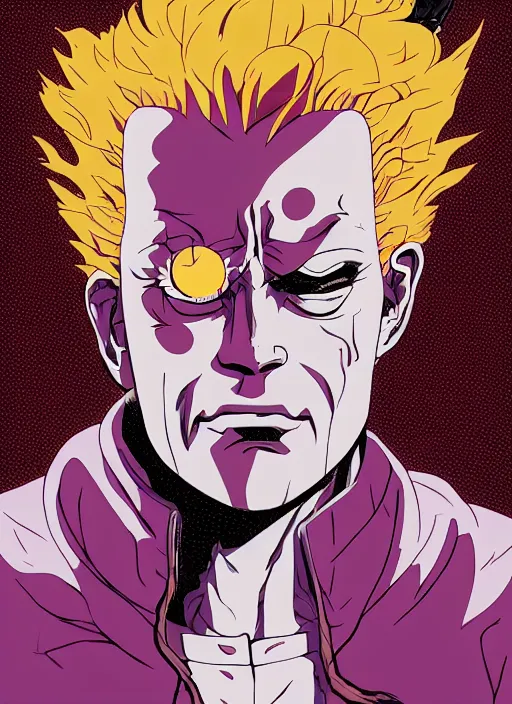 Prompt: delirium face portrait of hisoka by petros afshar, tom whalen, laurie greasley