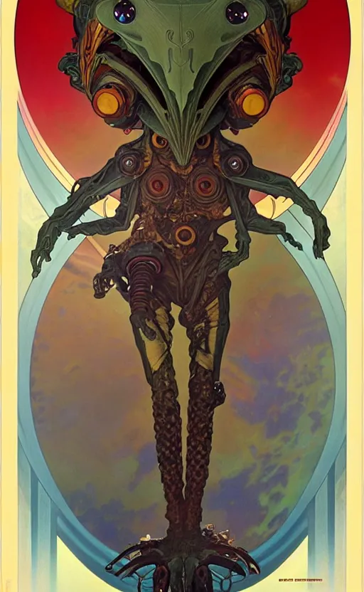 Image similar to exquisite imaginative alien creature poster art, movie art, by lucusfilm, weta studio, alphonso mucha, james jean, frank frazetta, 8 k, denoised