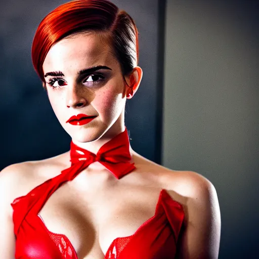 Image similar to Emma Watson as Jessica Rabbit, (Sony a7R IV, modelsociety, symmetric balance, dynamic range)