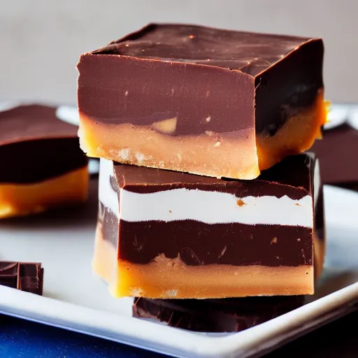 Image similar to chocolate vanilla peanut fudge