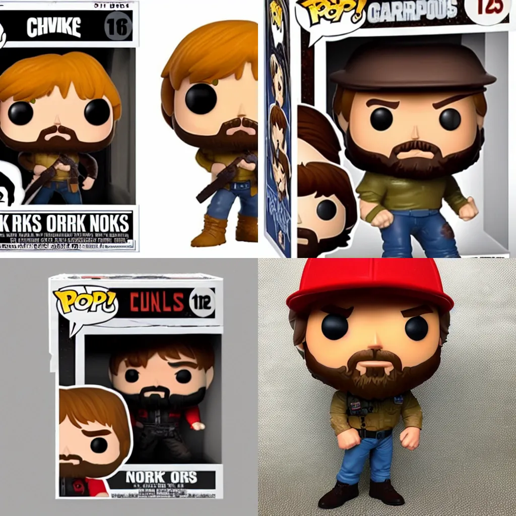 Prompt: chuck norris as a funko pop